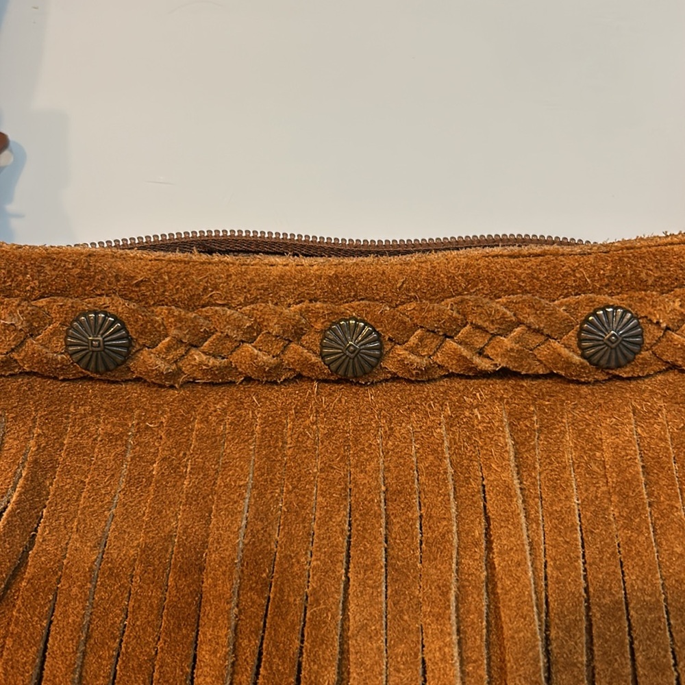 Vintage boho Minnetonka suede fringe shoulder bag purse - Picture 2 of 16